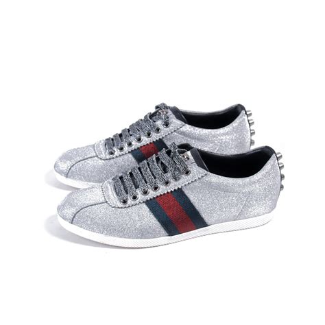 replica silver glitter gucci sneakers|sneaker gucci real.